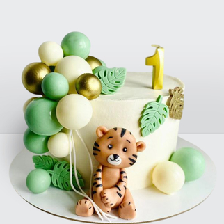 Детский торт с тигром и шариками