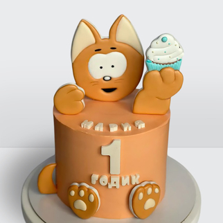 Детский торт в виде кота