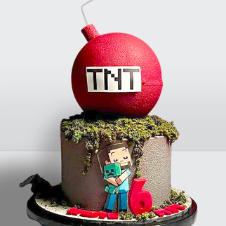 Торт бомба с фитилем красный игра МайнКрафт