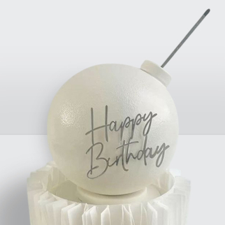 Торт бомба белый с фитилем