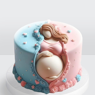 Торт для беременной на гендер вечеринку