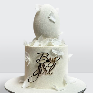 Торт для гендер вечеринки яйцо