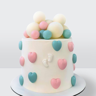 Торт для гендер пати с шарами