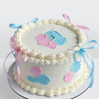 Торт для гендер вечеринки в стиле ламбет