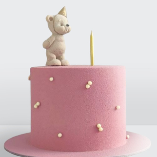 Торт для детей велюровый с мишкой