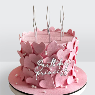 Торт с сердечками велюровый
