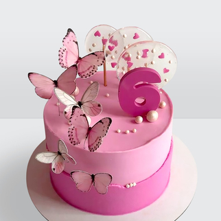 Торт для девочки с леденцами