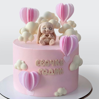 Торт для девочки с зайкой
