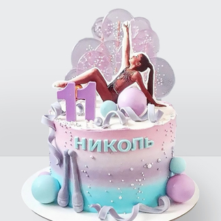 Торт с фотографией и леденцами