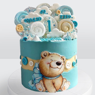 Детский торт для мальчика с леденцами