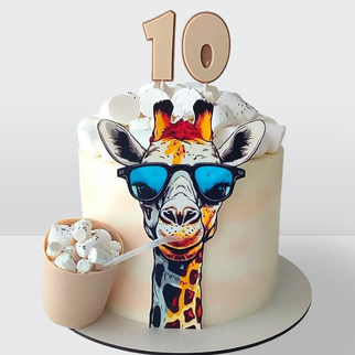 Детский торт с жирафом