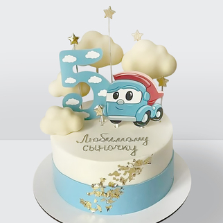 Торт для мальчика с машинкой