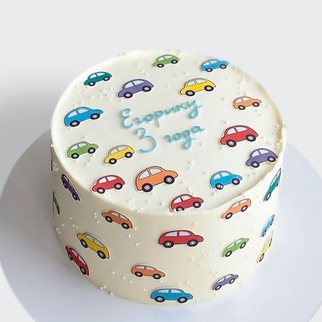 Торт для мальчика с машинками