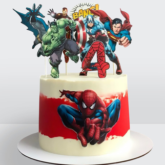 Детский торт с супергероями