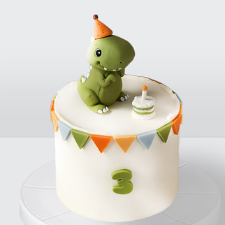 Детский торт для мальчика с динозавром