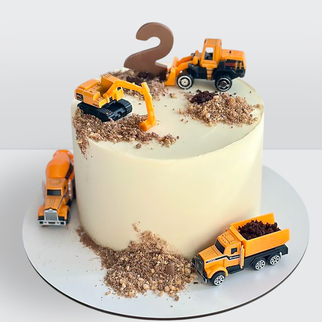 Торт для мальчика с самосвалами