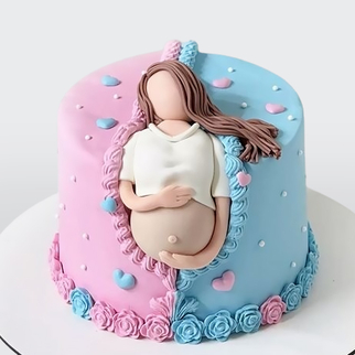 Торт для беременной на гендер вечеринку