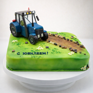 Торт с трактором