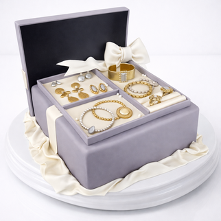 Торт шкатулка с драгоценностями