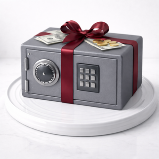 Торт в виде сейфа