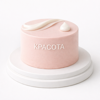 Торт розовый в стиле минимализм