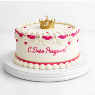 Торт в стиле ламбет с короной