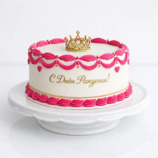 Торт в стиле ламбет с короной