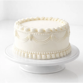 Торт белый в стиле ламбет