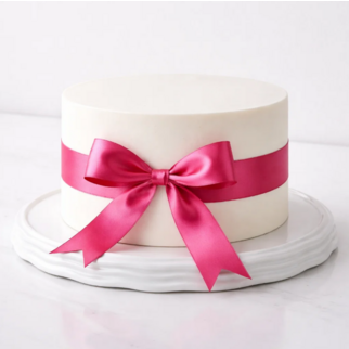 Торт с бантом в стиле минимализм