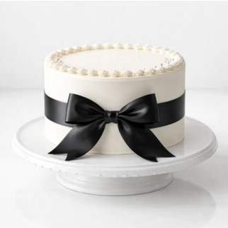Торт с бантом в стиле минимализм