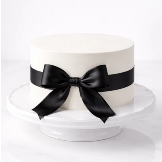 Торт с бантом в стиле минимализм