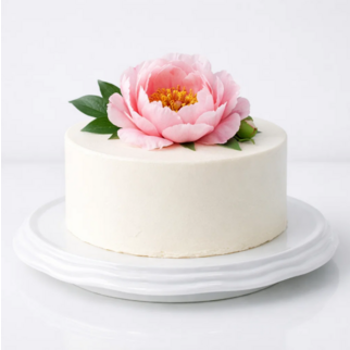 Торт в стиле минимализм с цветами