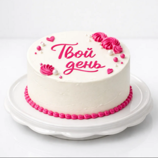 Торт с сердцем в стиле минимализм