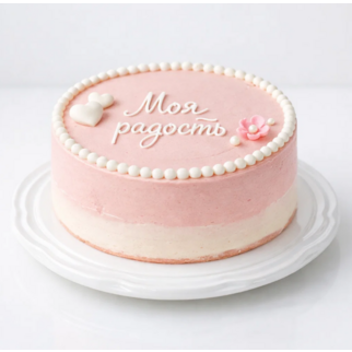 Торт в стиле минимализм с сердечками