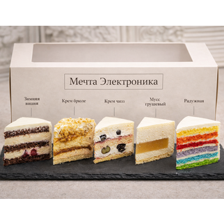 Сет начинок Зимняя вишня, Крем-Брюле, Крем Чизз, Мусс грушевый, Радужная