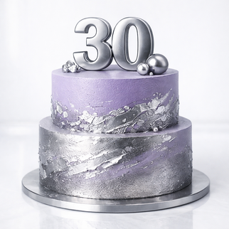 Торт на юбилей 30 лет в серебре