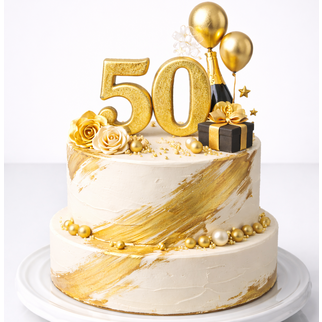 Торт на юбилей 50 лет золотой