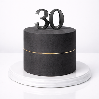 Торт на юбилей 30 лет черный