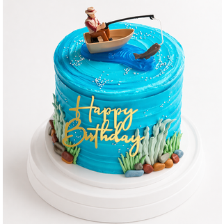 Торт для рыбака на день рождения