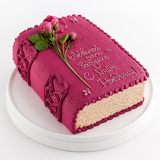 Торт книга 3Д на юбилей женщине