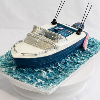 Торт лодка рыбака 3Д