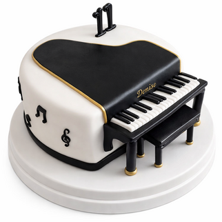 Торт мальчику пианисту на день рождения Рояль 3Д