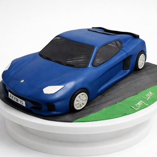 Торт синяя машина 3Д