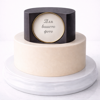 Торт в стиле минимализм с фотопечатью