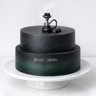 Торт с кольяном брутальный черный