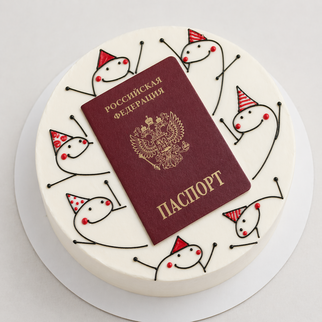 Бенто торт с паспортом — прикольный десерт для праздника с друзьями