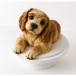 Торт в виде щенка с реалистичной шерстью