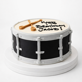 Торт барабан 3Д с палочками для ударника