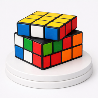 Торт в виде разобранного кубика Рубика