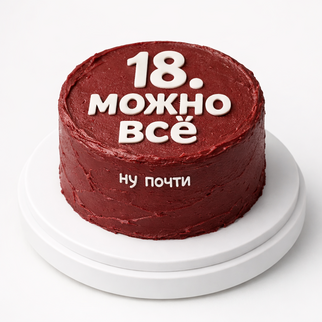 Бенто торт на 18 лет с надписью «можно всё»